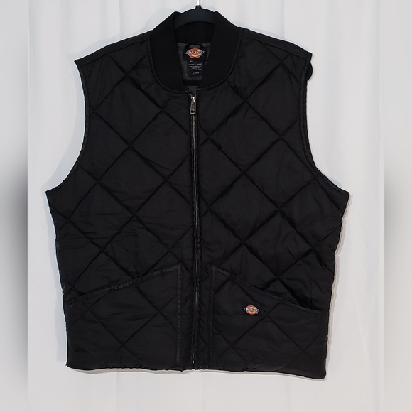 Dickies TE242 Diamond Quilted Nylon Vest Black, EUC!! - Picture 3 of 15